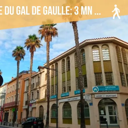 Le Cosy Perpignan Centre, Fully Air Conditioned Apartment , 2 Rooms, 2 Bathrooms, Free Wifi, Free Parking, Lift, Central 아파트 페르피냥