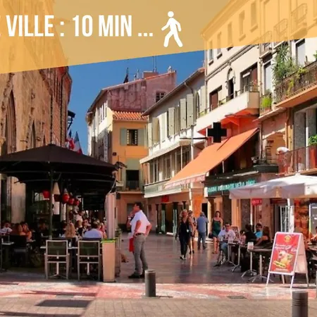 Le Cosy Perpignan Centre, Fully Air Conditioned Apartment , 2 Rooms, 2 Bathrooms, Free Wifi, Free Parking, Lift, Central 아파트 페르피냥